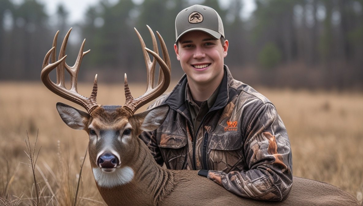 Mason Kinnett's First Deer Buck at 10 Years Old